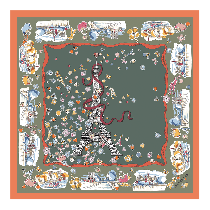 Equestrian Tower Silk scarf 50