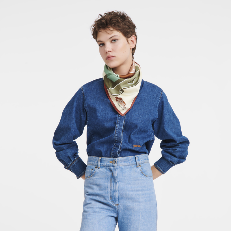 Longchamp University Silk scarf 70