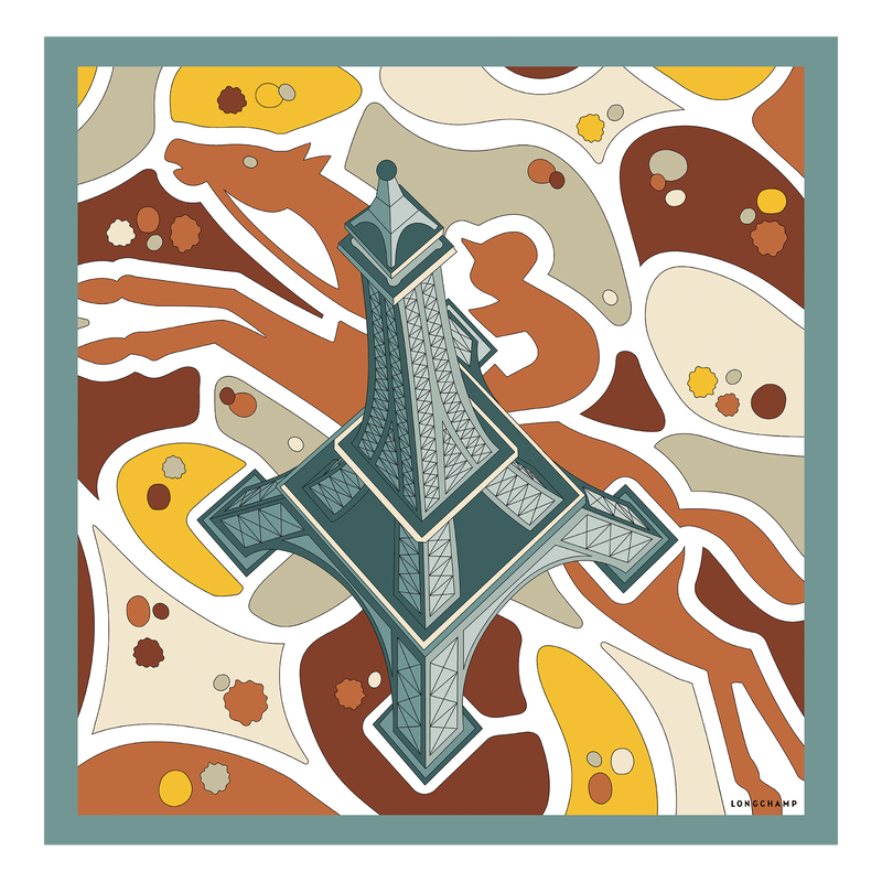 Equestrian Tower Silk scarf 70