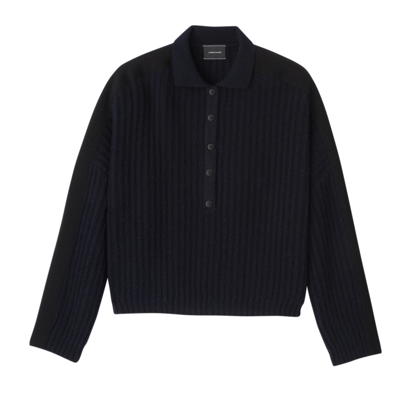 Polo collar jumper